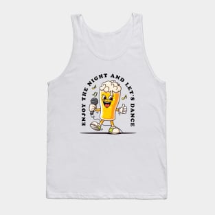 Singing beer cartoon mascot Tank Top